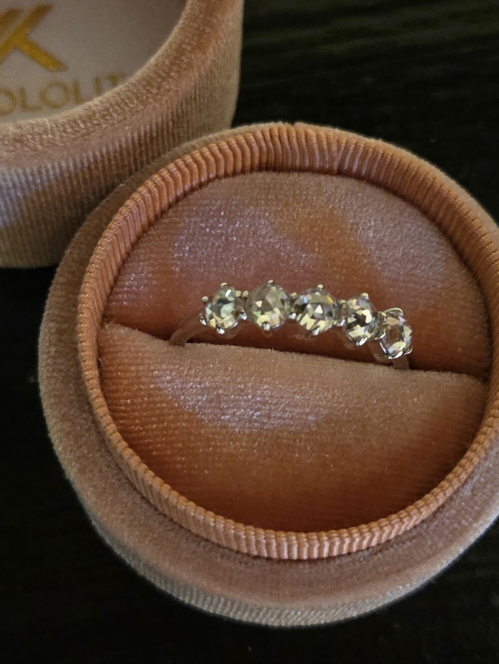 Kuololit 1.5 CTW Rose Cut Moissanite Ring Sterling Silver - Picture 6 of 7